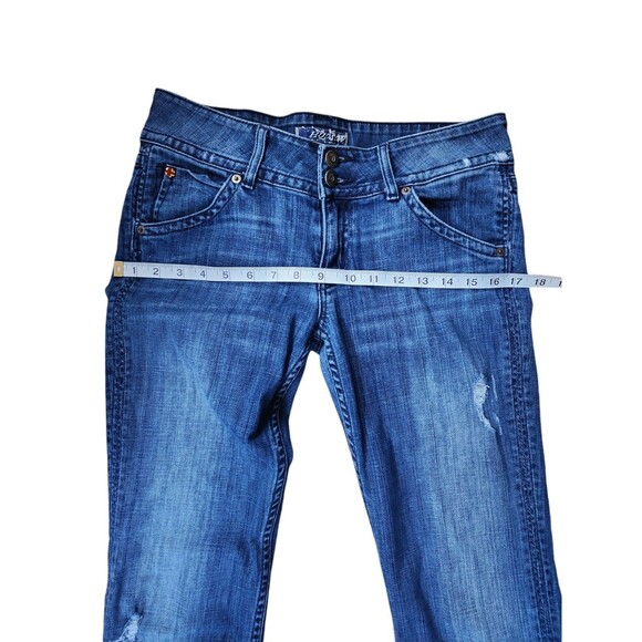 Hudson Vintage Y2K Bootcut Jeans Women's Size 28 Distressed Low Rise Dark Wash - Picture 9 of 9